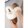 image:image100 Genuine Leather Womens Natural FurLined Clog Slippers for WomenScuffchestnut