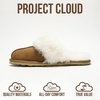 image:image100 Genuine Leather Womens Natural FurLined Clog Slippers for WomenScuffchestnut