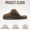 image:image100 Genuine Leather Womens Natural FurLined Clog Slippers for WomenScufftaupe