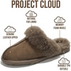 image:image100 Genuine Leather Womens Natural FurLined Clog Slippers for WomenScufftaupe