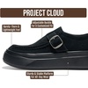 image:imageGenuine Leather Platform Loafers for Women  Comfortable Womens ShoesBlack Suede