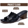 image:imageProject Cloud 100 Genuine Leather Block Heeled Sandals for WomenOpal