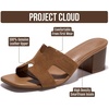 image:imageProject Cloud 100 Genuine Leather Block Heeled Sandals for WomenOpalChestnut Suede
