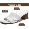 image:imageProject Cloud 100 Genuine Leather Block Heeled Sandals for WomenOpalWhite Leather