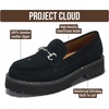 image:imageProject Cloud 100 Genuine Leather Loafers for Women Horsebit Womens ShoesBlack Suede