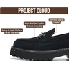 image:imageProject Cloud 100 Genuine Leather Loafers for Women Horsebit Womens ShoesBlack Suede
