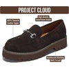 image:imageProject Cloud 100 Genuine Leather Loafers for Women Horsebit Womens ShoesDusty Chocolate Suede
