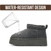 image:imageProject Cloud 100 Genuine Leather Platform Ankle Boots for WomenDark Grey Flannel