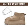 image:imageProject Cloud 100 Genuine Leather Platform Ankle Boots for WomenTaupe