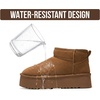 image:imageProject Cloud 100 Genuine Leather Platform Ankle Boots for WomenTobacco Suede