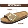 image:imageProject Cloud 100 Genuine Leather Sandals Women Comfortable Womens SlidesIbiza  Beigebigger Buckle