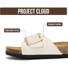 image:imageProject Cloud 100 Genuine Leather Sandals Women Comfortable Womens SlidesIbiza  Ivory