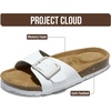 image:imageProject Cloud 100 Genuine Leather Sandals Women Comfortable Womens SlidesIbiza  Offwhite