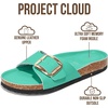 image:imageProject Cloud 100 Genuine Leather Sandals Women Comfortable Womens SlidesMykonos  Aqua