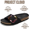 image:imageProject Cloud 100 Genuine Leather Sandals Women Comfortable Womens SlidesMykonos  Black Matte