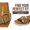 image:imageProject Cloud 100 Genuine Leather Sandals Women Comfortable Womens SlidesMykonos  Cognac