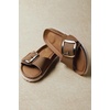 image:imageProject Cloud 100 Genuine Leather Sandals Women Comfortable Womens SlidesMykonos  Cognac