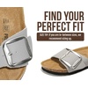 image:imageProject Cloud 100 Genuine Leather Sandals Women Comfortable Womens SlidesMykonos  Grey