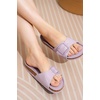 image:imageProject Cloud 100 Genuine Leather Sandals Women Comfortable Womens SlidesMykonos  Lilac