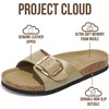 image:imageProject Cloud 100 Genuine Leather Sandals Women Comfortable Womens SlidesMykonos  Moss