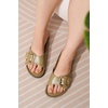 image:imageProject Cloud 100 Genuine Leather Sandals Women Comfortable Womens SlidesMykonos  Moss