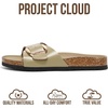 image:imageProject Cloud 100 Genuine Leather Sandals Women Comfortable Womens SlidesMykonos  Moss
