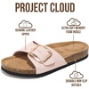 image:imageProject Cloud 100 Genuine Leather Sandals Women Comfortable Womens SlidesMykonos  Pink