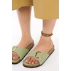 image:imageProject Cloud 100 Genuine Leather Sandals Women Comfortable Womens SlidesMykonos  Pistachio
