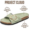 image:imageProject Cloud 100 Genuine Leather Sandals Women Comfortable Womens SlidesMykonos  Pistachio