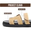 image:imageProject Cloud 100 Genuine Leather Sandals Women amp Slides for Women MayvyBeige Leather