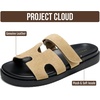 image:imageProject Cloud 100 Genuine Leather Sandals Women amp Slides for Women MayvyBeige Leather