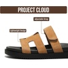 image:imageProject Cloud 100 Genuine Leather Sandals Women amp Slides for Women MayvyChestnut