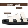 image:imageProject Cloud 100 Genuine Leather Sandals Women amp Slides for Women MayvyWhite