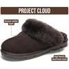 image:imageProject Cloud 100 Genuine Leather Shearling Slippers for Women Cozy HedyBitter Chocolate Suede