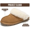 image:imageProject Cloud 100 Genuine Leather Shearling Slippers for Women Cozy HedyChestnut