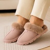 image:imageProject Cloud 100 Genuine Leather Shearling Slippers for Women Cozy HedyDusty Pink Suede