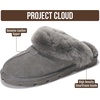 image:imageProject Cloud 100 Genuine Leather Shearling Slippers for Women Cozy HedyGrey