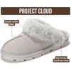 image:imageProject Cloud 100 Genuine Leather Shearling Slippers for Women Cozy HedyLight Grey Suede