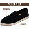 image:imageProject Cloud 100 Genuine Leather Slipon Casual Loafers for WomenBlack Suede