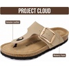 image:imageProject Cloud 100 Genuine Leather Thong Sandals amp Flip Flops for WomenBeige  Bigger Buckle
