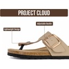 image:imageProject Cloud 100 Genuine Leather Thong Sandals amp Flip Flops for WomenBeige  Bigger Buckle