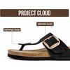 image:imageProject Cloud 100 Genuine Leather Thong Sandals amp Flip Flops for WomenBlack  Bigger Buckle