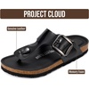 image:imageProject Cloud 100 Genuine Leather Thong Sandals amp Flip Flops for WomenBlack Patent  Bigger Buckle