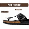 image:imageProject Cloud 100 Genuine Leather Thong Sandals amp Flip Flops for WomenBlack Patent  Bigger Buckle