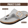 image:imageProject Cloud 100 Genuine Leather Thong Sandals amp Flip Flops for WomenBlue  Bigger Buckle