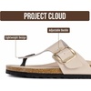 image:imageProject Cloud 100 Genuine Leather Thong Sandals amp Flip Flops for WomenCream  Bigger Buckle