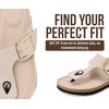 image:imageProject Cloud 100 Genuine Leather Thong Sandals amp Flip Flops for WomenCream  Bigger Buckle