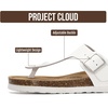 image:imageProject Cloud 100 Genuine Leather Thong Sandals amp Flip Flops for WomenWhite Leather