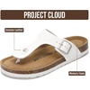 image:imageProject Cloud 100 Genuine Leather Thong Sandals amp Flip Flops for WomenWhite Leather