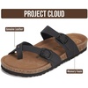 image:imageProject Cloud 100 Genuine Leather Womens Sandals Slides for Women LianBlack Mono Leather